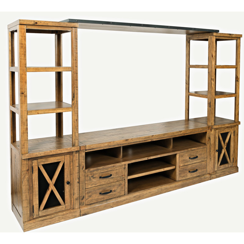 Union Rustic Honoka Solid Wood Entertainment Center for TVs up to 78 ...